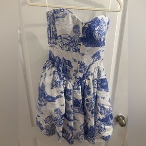 Moschino Blue and White Couture Dress